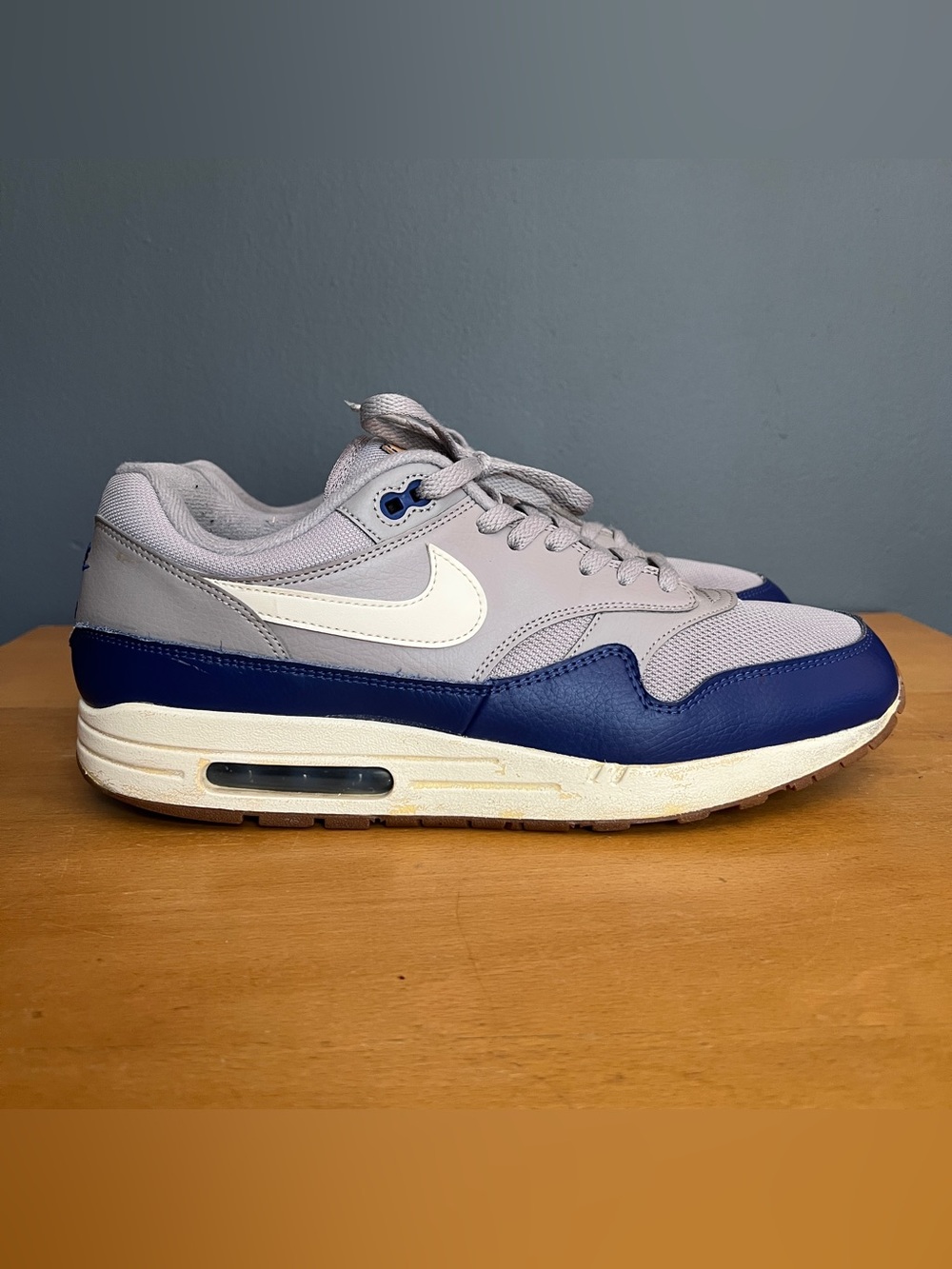 Nike Air Max 1 –Royal Blue/grey with gum sole - Mens Size 13